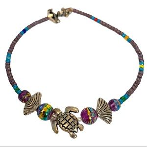 Colorful Beaded Turtle 🐢 ANKLE BRACELET